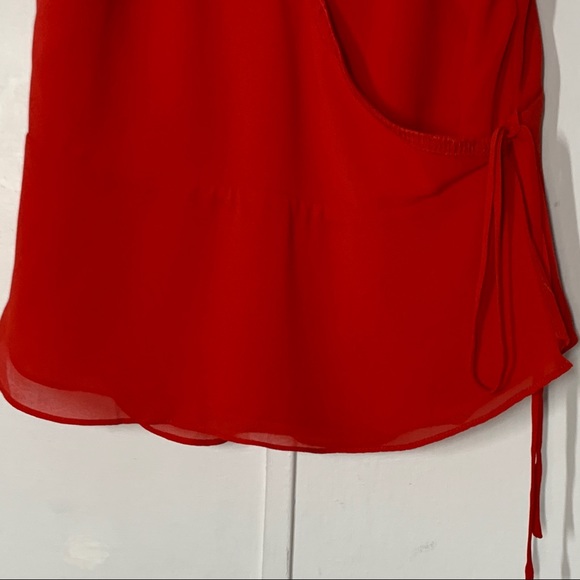 Naked Zebra Surplice Tank Top in Red - Picture 3 of 8